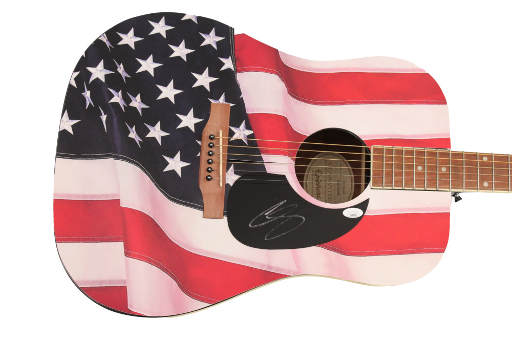 CHRIS STAPLETON SIGNED AUTOGRAPH CUSTOM ACOUSTIC GUITAR - COUNTRY STAR JSA COA