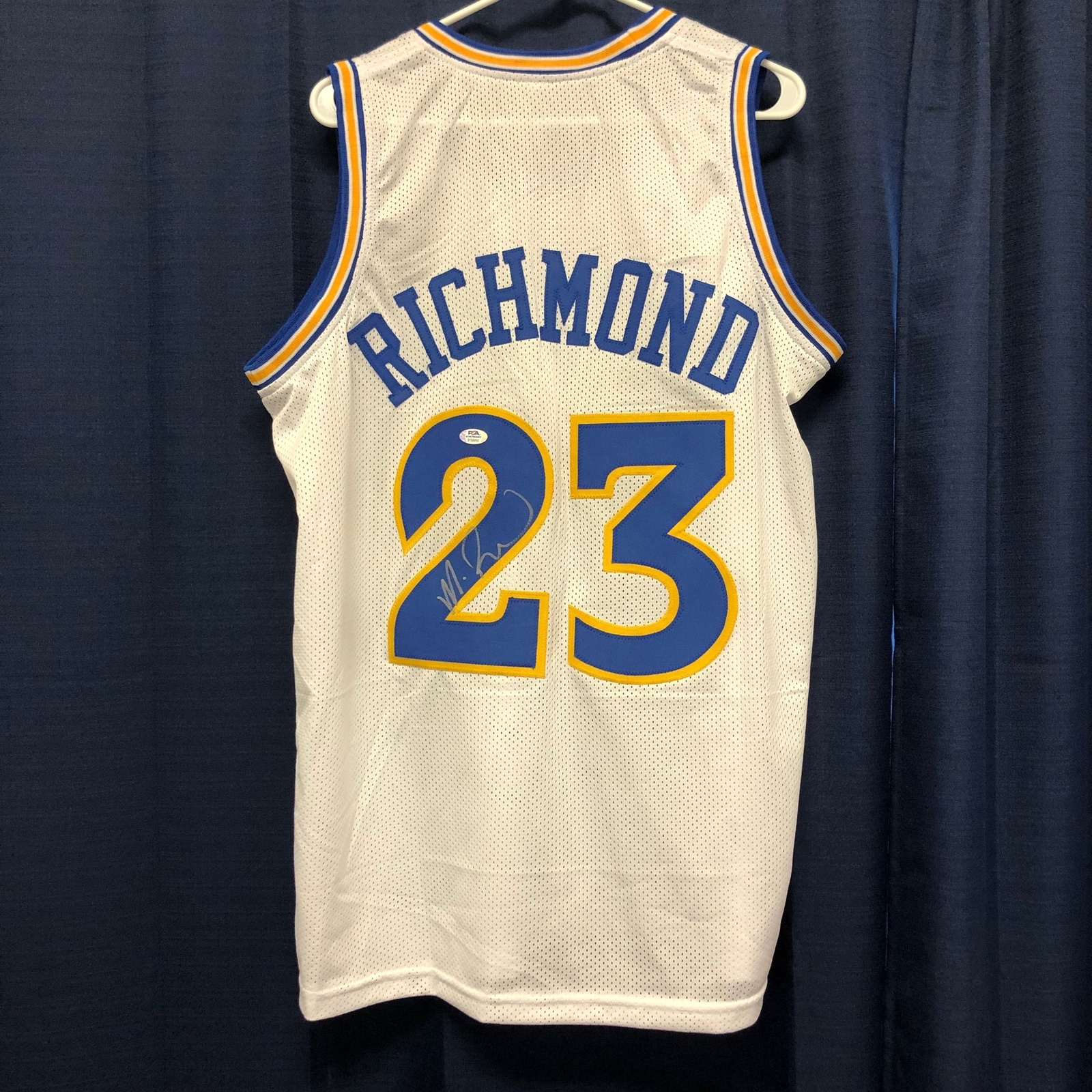MITCH RICHMOND SIGNED JERSEY PSA/DNA GOLDEN STATE WARRIORS AUTOGRAPHED COLLECTIBLE MEMORABILIA