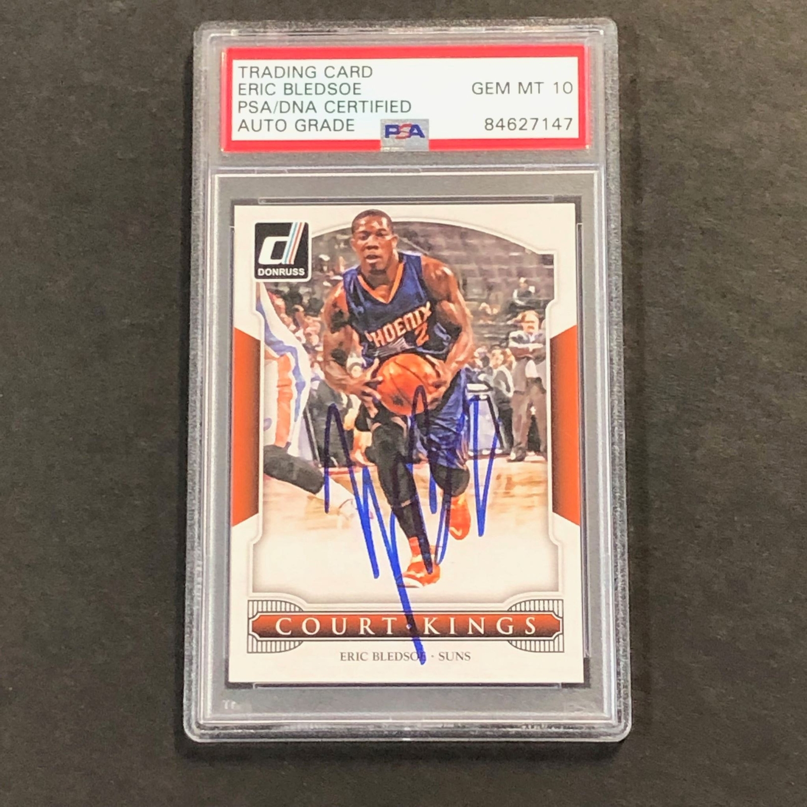 2014-15 Donruss Court Kings #49 Eric Bledsoe Signed Card AUTO 10 PSA Slabbed Sun