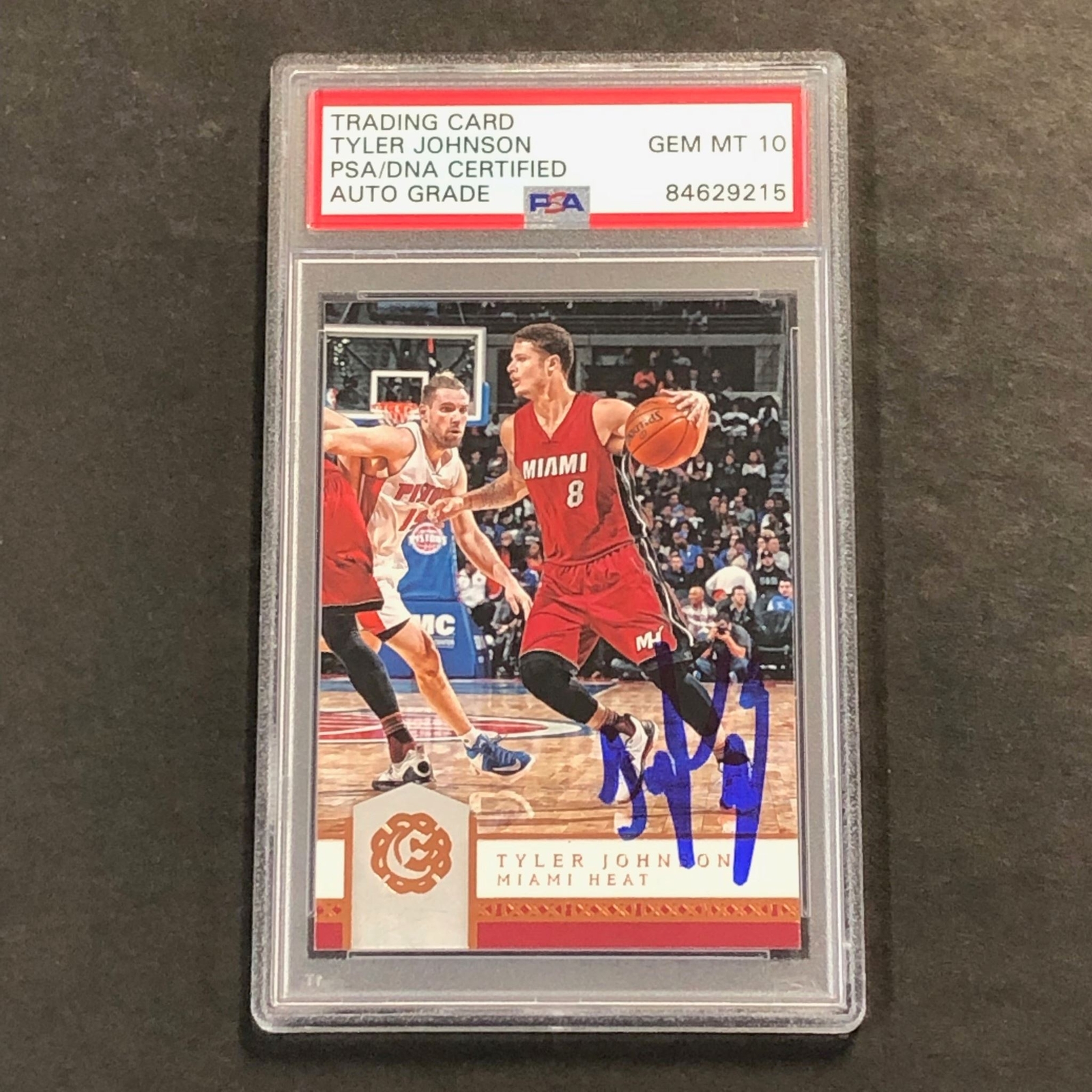 2016-17 PANINI EXCALIBUR #94 TYLER JOHNSON SIGNED CARD AUTO 10 PSA SLABBED HEAT COLLECTIBLE MEMORABILIA