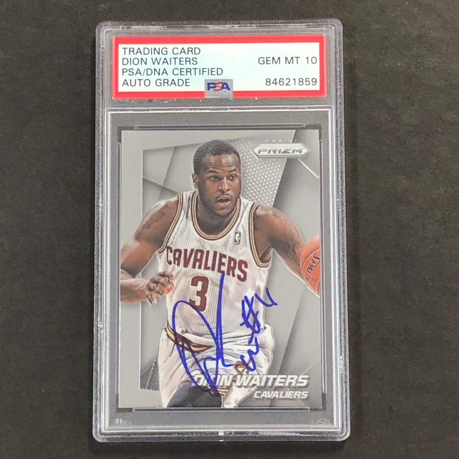 2014-15 PANINI PRIZM #111 DION WAITERS SIGNED CARD AUTO 10 PSA SLABBED CAVALIERS COLLECTIBLE MEMORABILIA