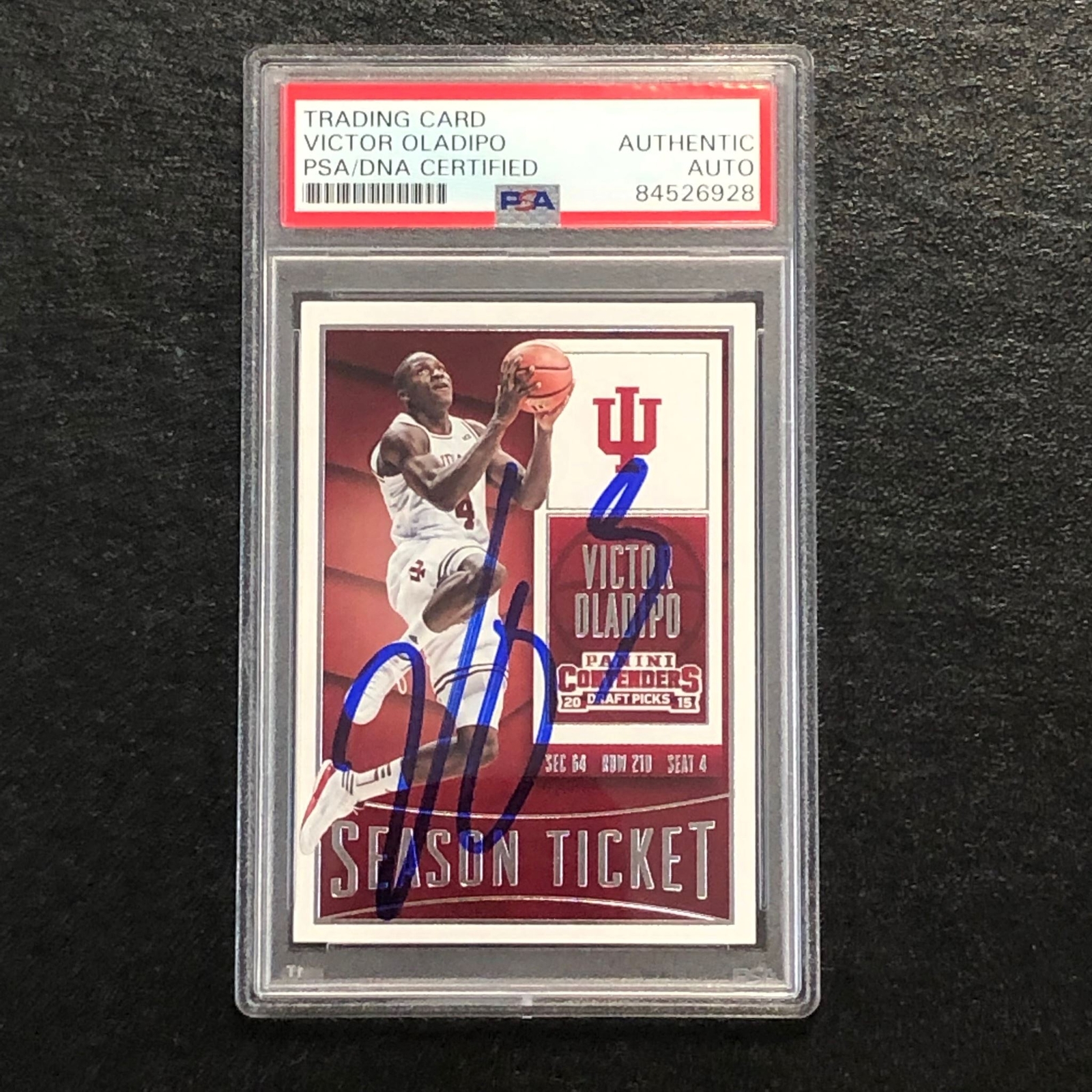 2015-16 Contenders Draft Picks #96 Victor Oladipo Signed Card AUTO PSA/DNA Slabb