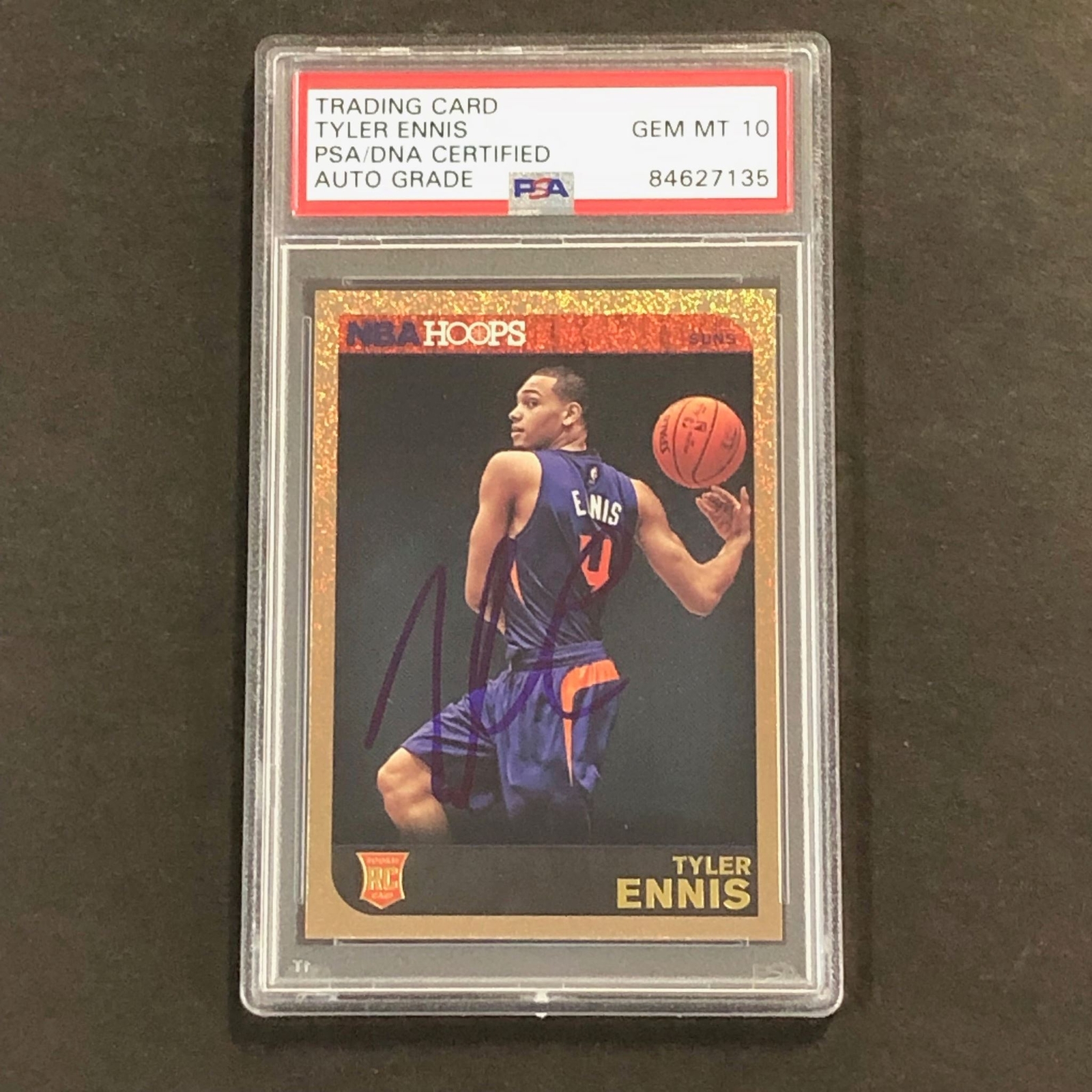 2014-15 NBA Hoops #276 Tyler Ennis Signed Rookie Card AUTO 10 PSA Slabbed RC Sun