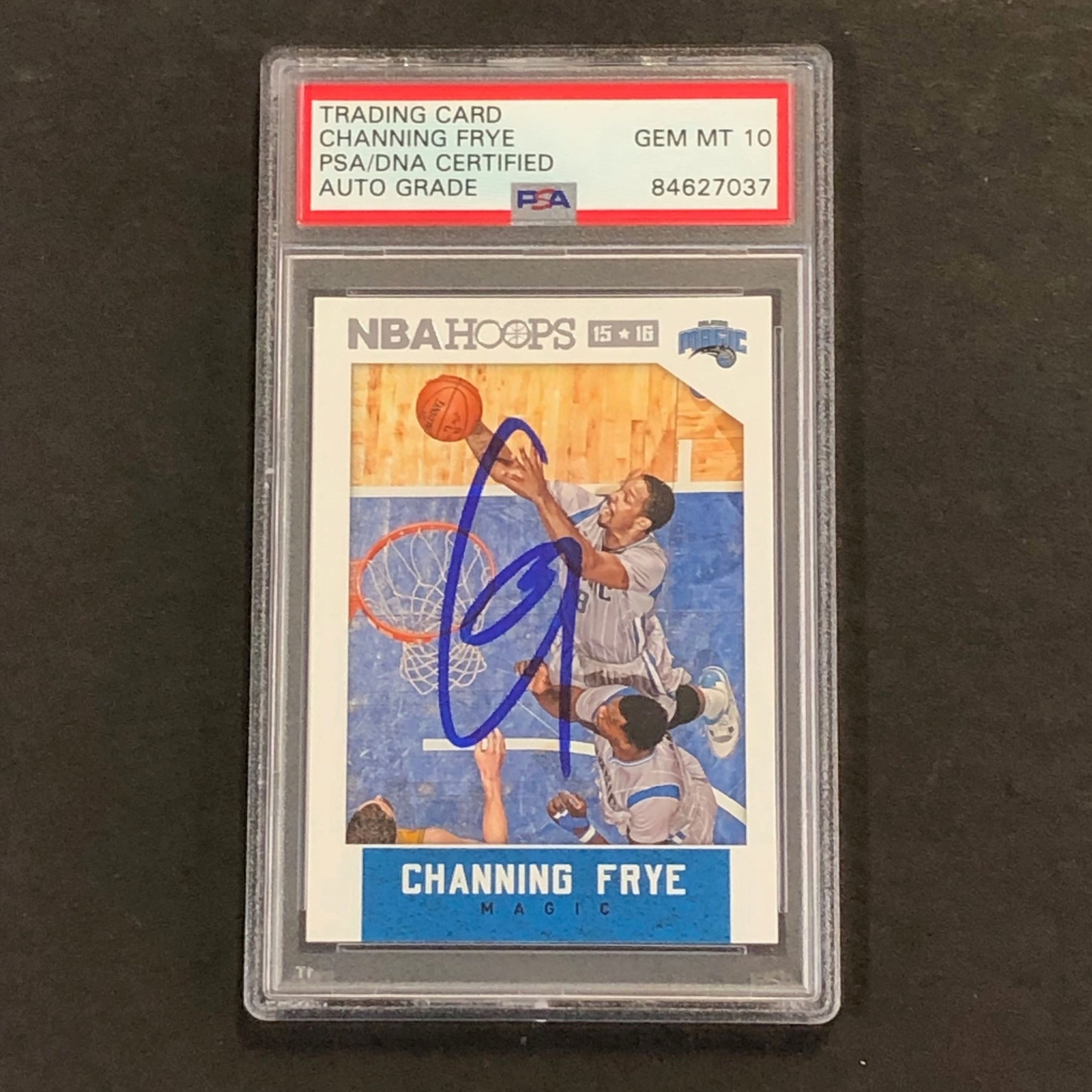 2015-16 NBA Hoops #117 Channing Frye Signed Card AUTO PSA Slabbed Magic