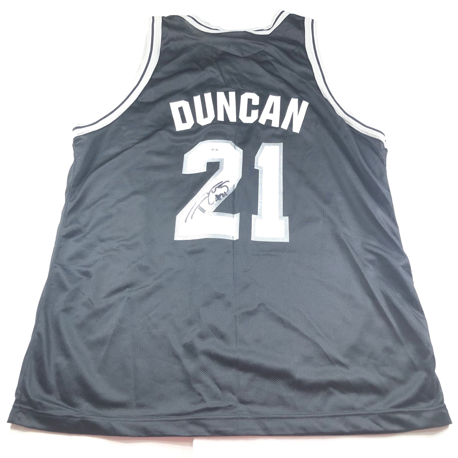 TIM DUNCAN SIGNED JERSEY PSA/DNA SAN ANTONIO SPURS AUTOGRAPHED COLLECTIBLE MEMORABILIA