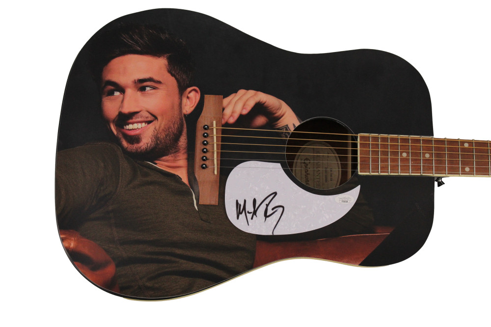 MICHAEL RAY SIGNED AUTOGRAPH CUSTOM GIBSON EPIPHONE ACOUSTIC GUITAR – 1/1 JSA COLLECTIBLE MEMORABILIA
