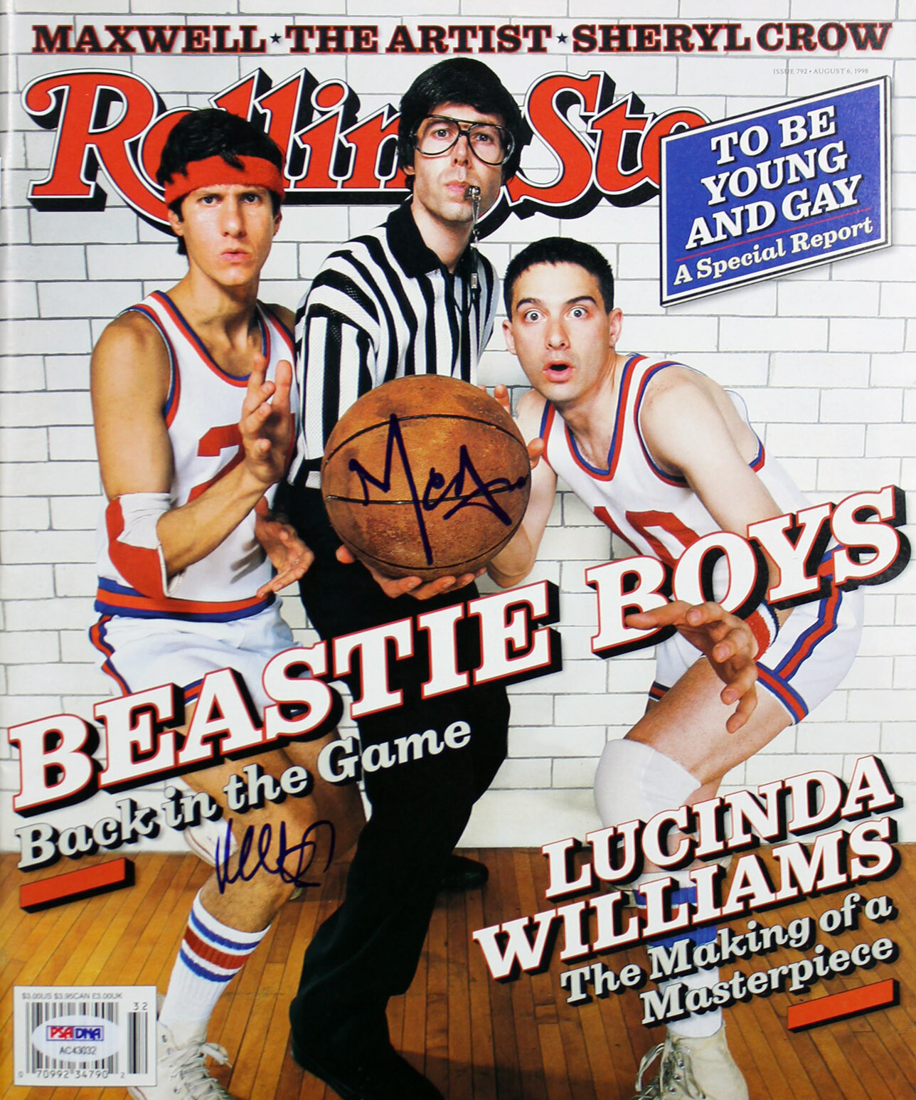 THE BEASTIE BOYS MIKE D & MCA SIGNED ROLLING STONE MAGAZINE PSA/DNA #AC43032 COLLECTIBLE MEMORABILIA