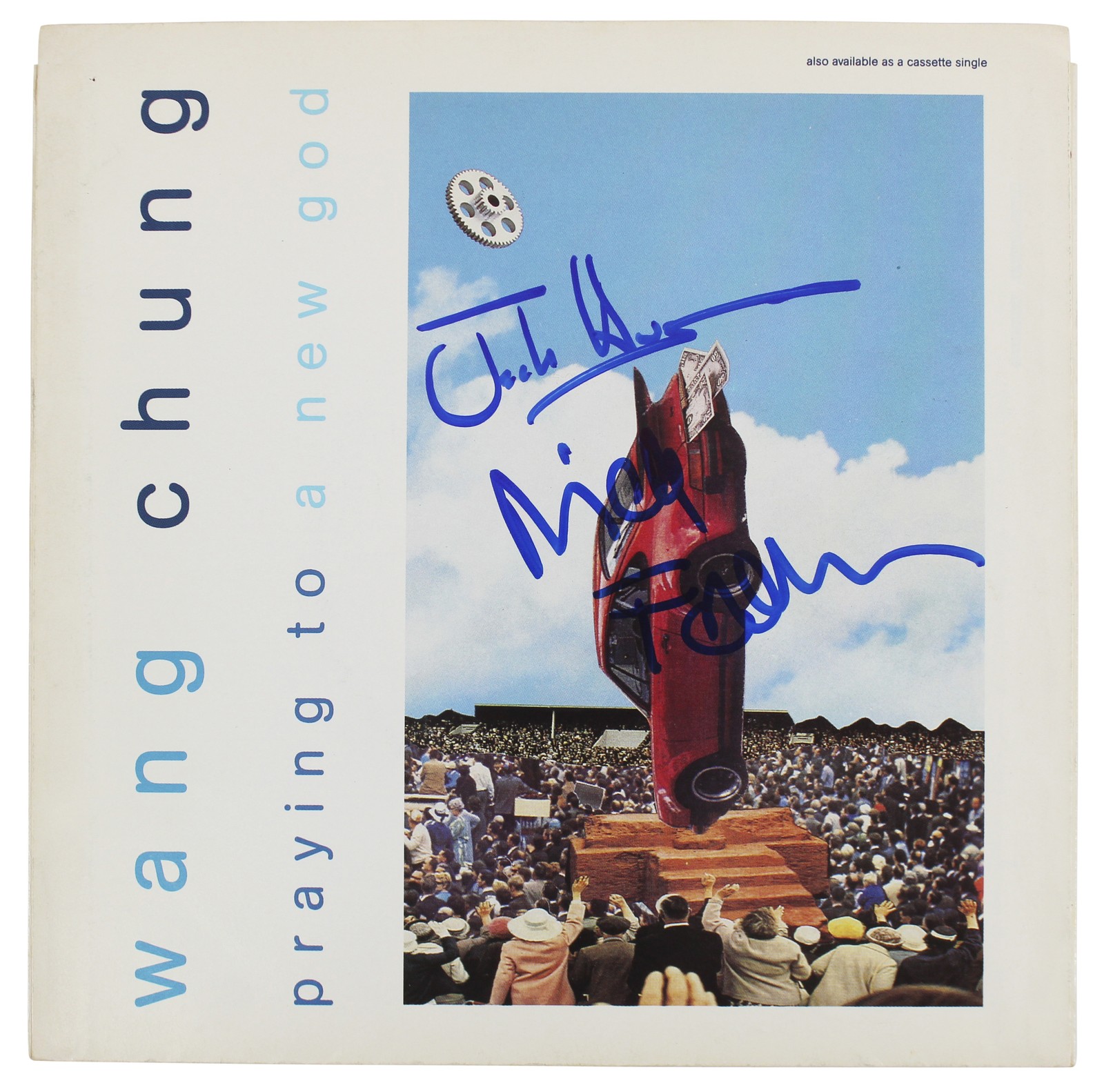 Nick Feldman & Jack Hues Signed Praying To A New God 45 RPM Album Cover BAS