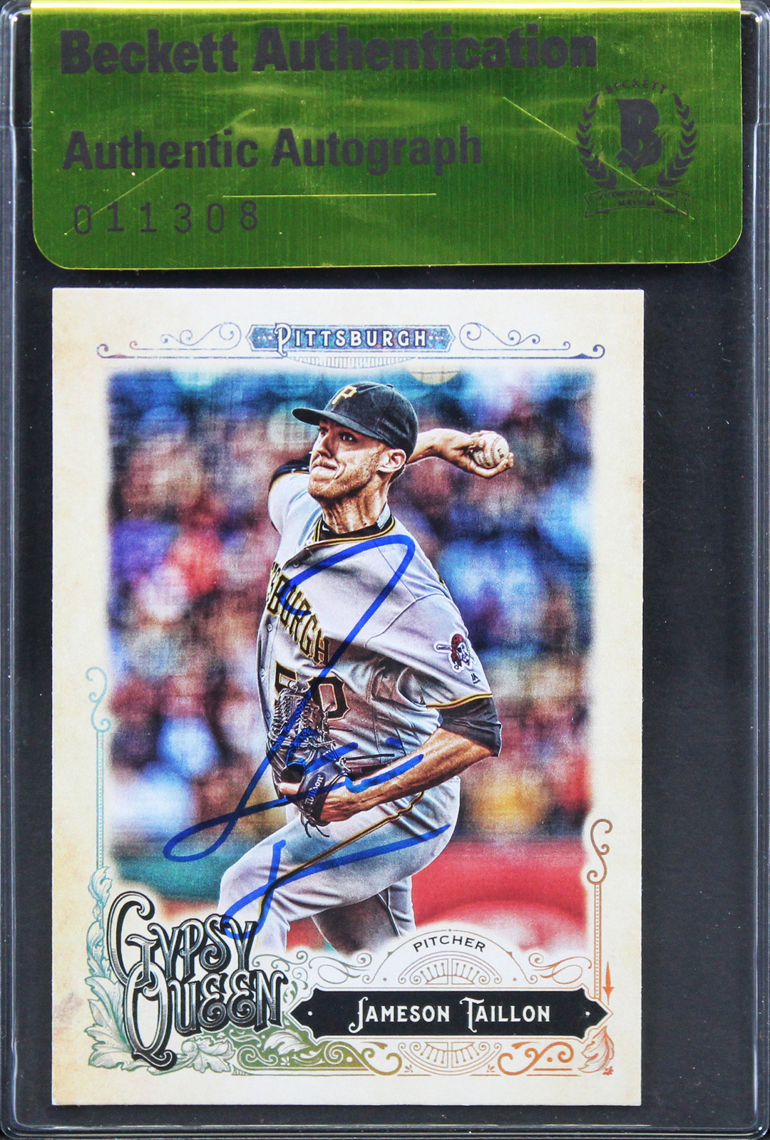 PIRATES JAMESON TAILLON SIGNED 2017 TOPPS GYPSY QUEEN #60 CARD BAS #11308 COLLECTIBLE MEMORABILIA