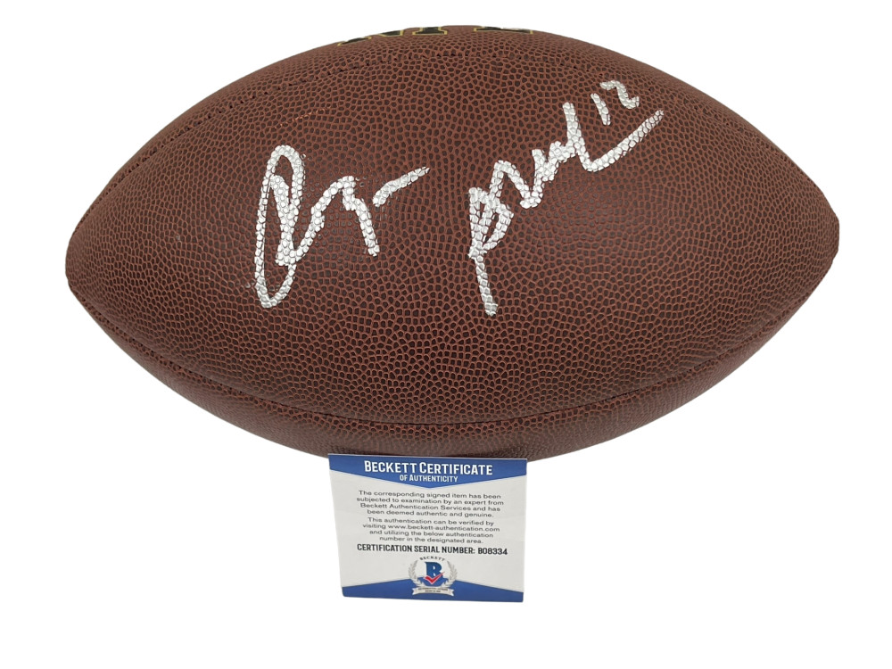 ROGER STAUBACH SIGNED NFL FOOTBALL DALLAS COWBOYS AUTOGRAPH BECKETT COA 9