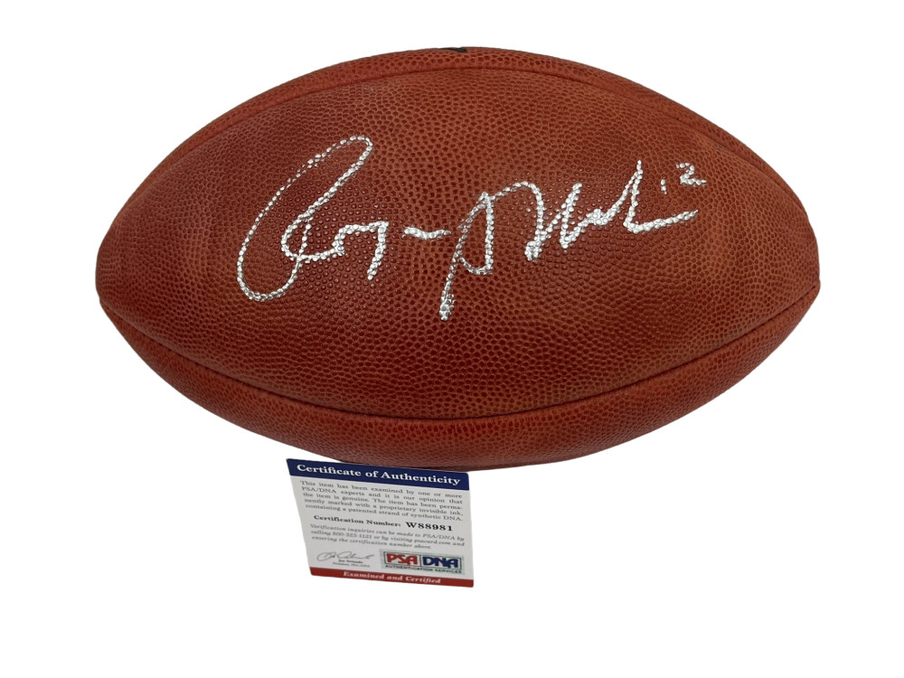 ROGER STAUBACH SIGNED NFL GAME DUKE BALL DALLAS COWBOYS AUTOGRAPH PSA COA 2