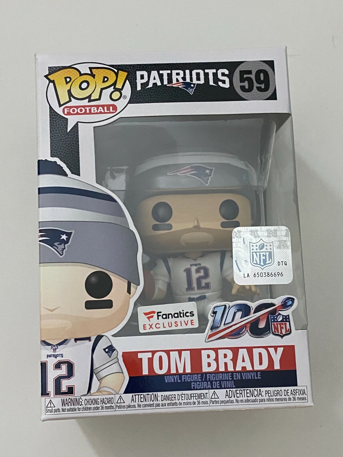 Funko POP! Tom Brady New England Patriots Fanatics Exclusive #59 Football GOAT
