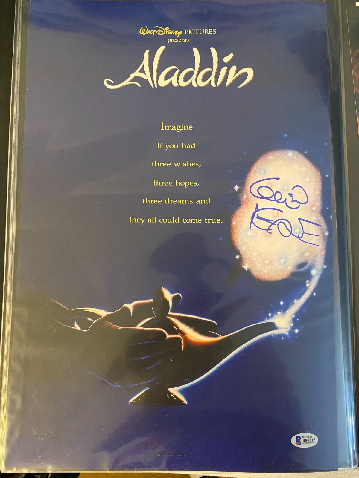 GLEN KEANE SIGNED 12X18 PHOTO ALADDIN DISNEY BECKETT BAS AUTOGRAPH AUTO