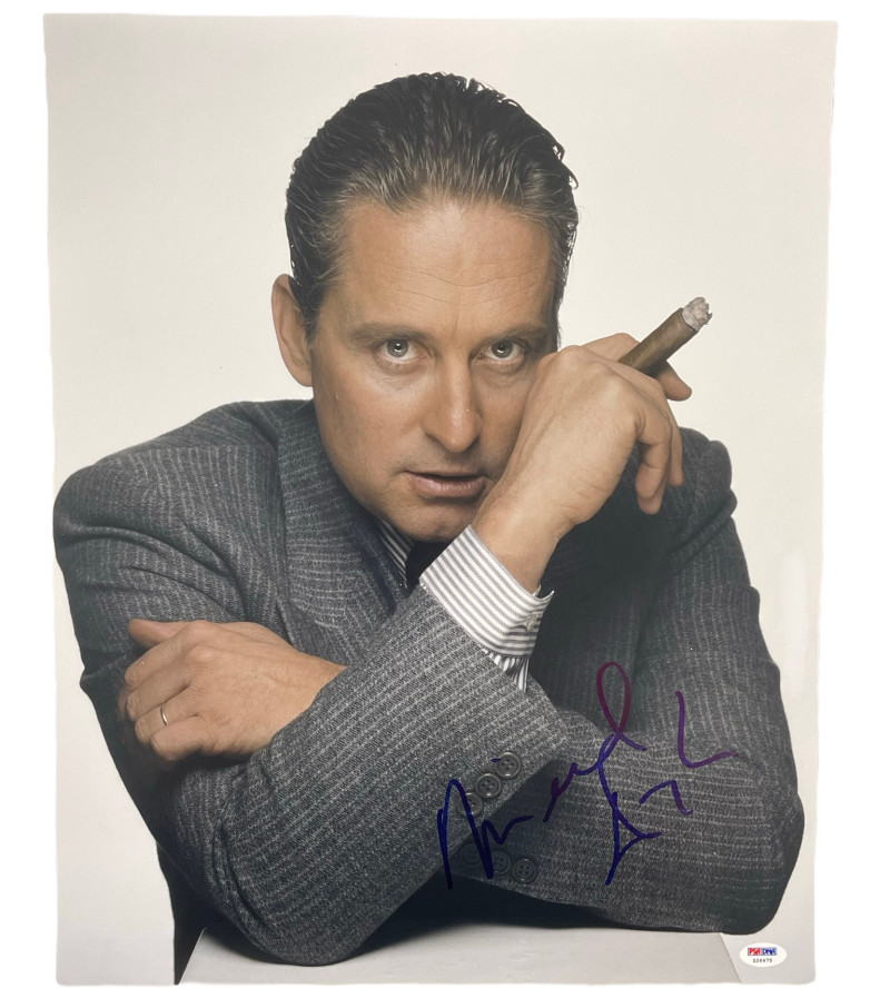 MICHAEL DOUGLAS SIGNED 16X20 PHOTO WALL STREET AUTHENTIC AUTOGRAPH PSA DNA COA 4