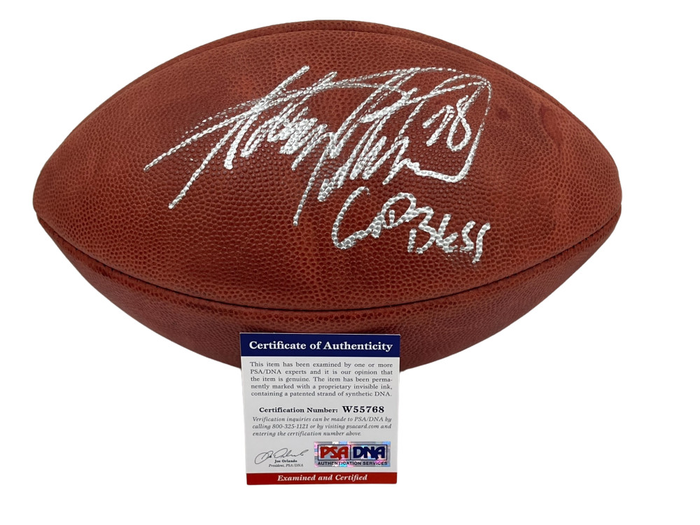 ADRIAN PETERSON SIGNED NFL GAME DUKE BALL MINNESOTA VIKINGS AUTOGRAPH PSA COA 1