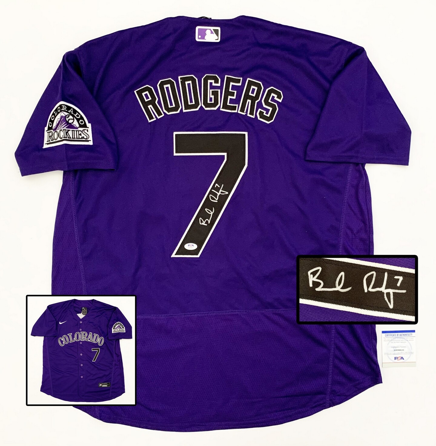 Colorado Rockies Brendan Rodgers Signed Jersey PSA/DNA COA