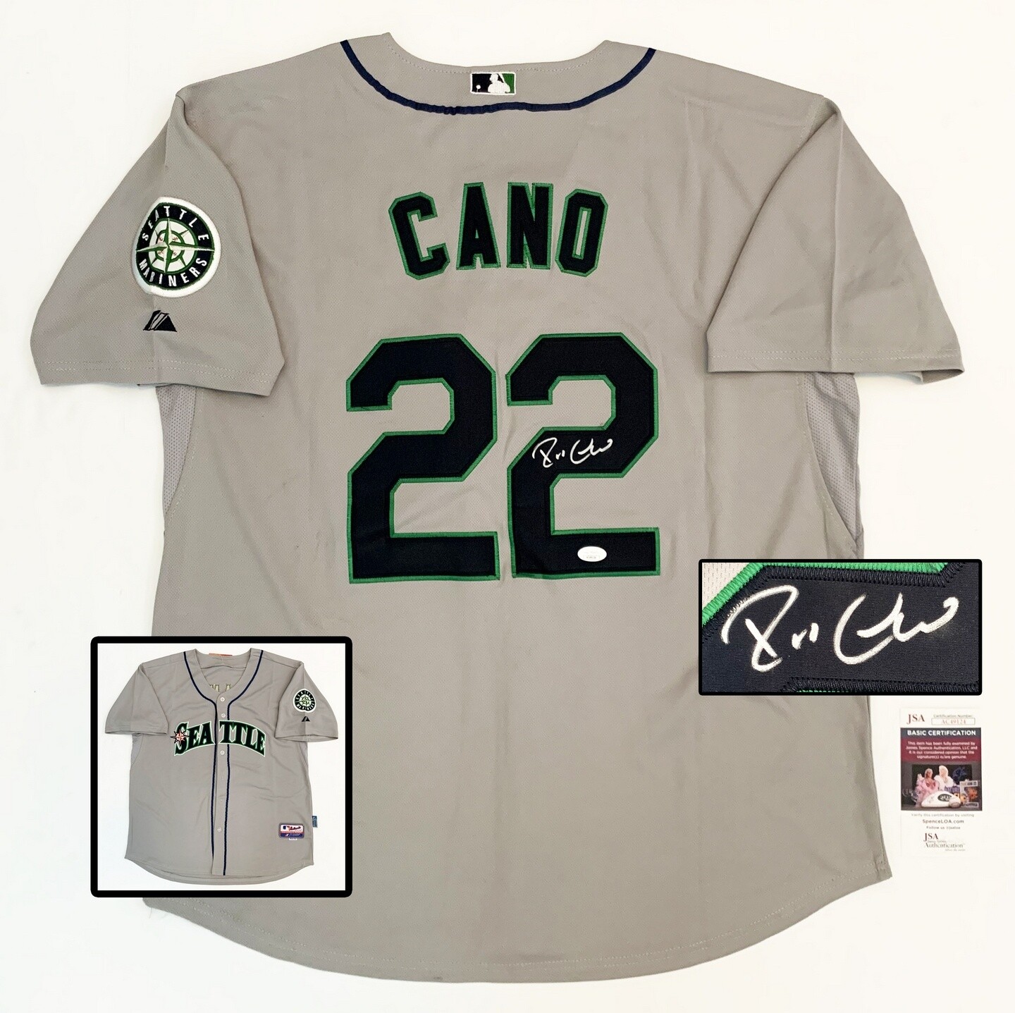 Seattle Mariners Robinson Cano Signed Jersey JSA COA
