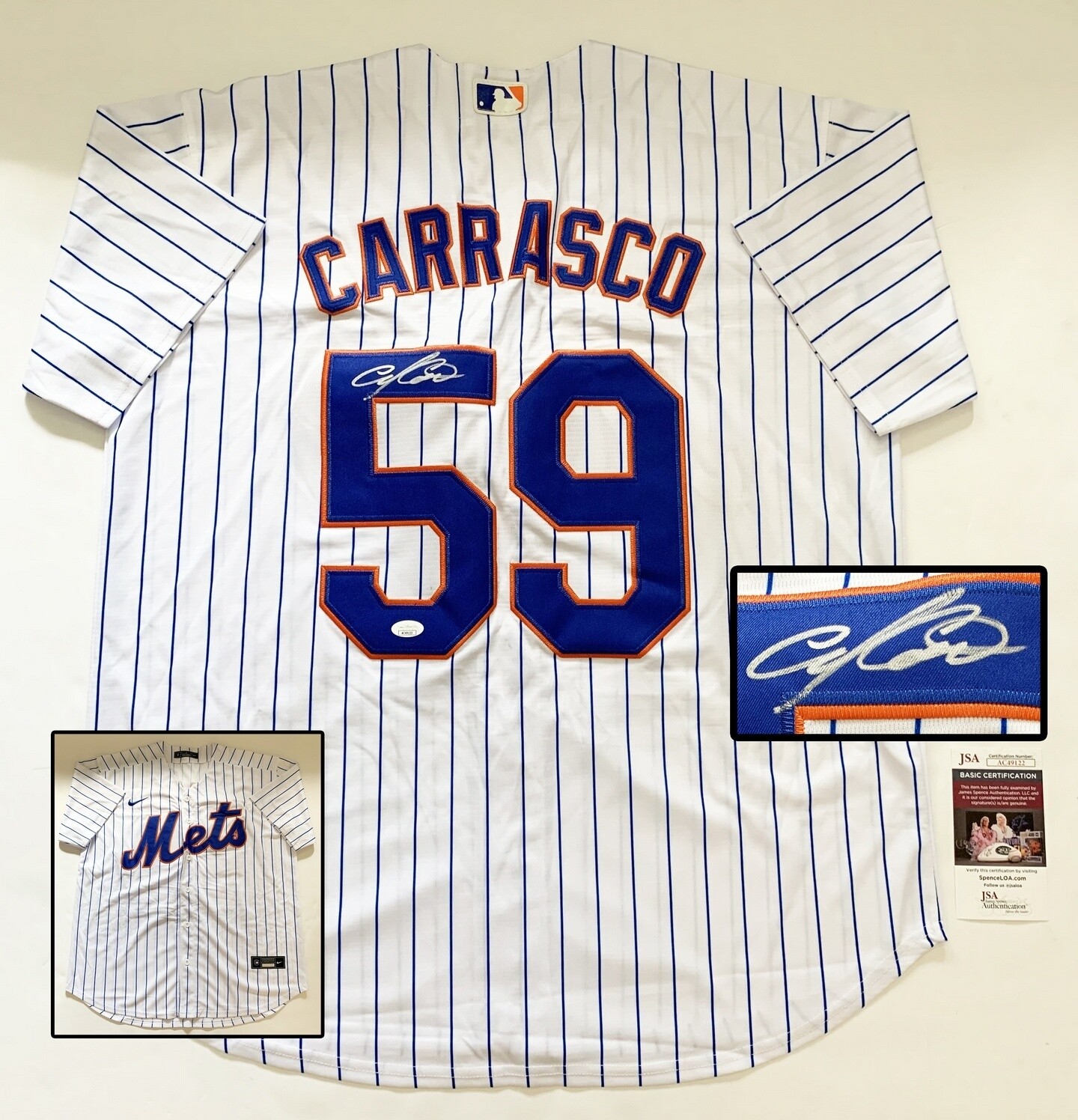 New York Mets Carlos Carrasco Signed Jersey JSA COA