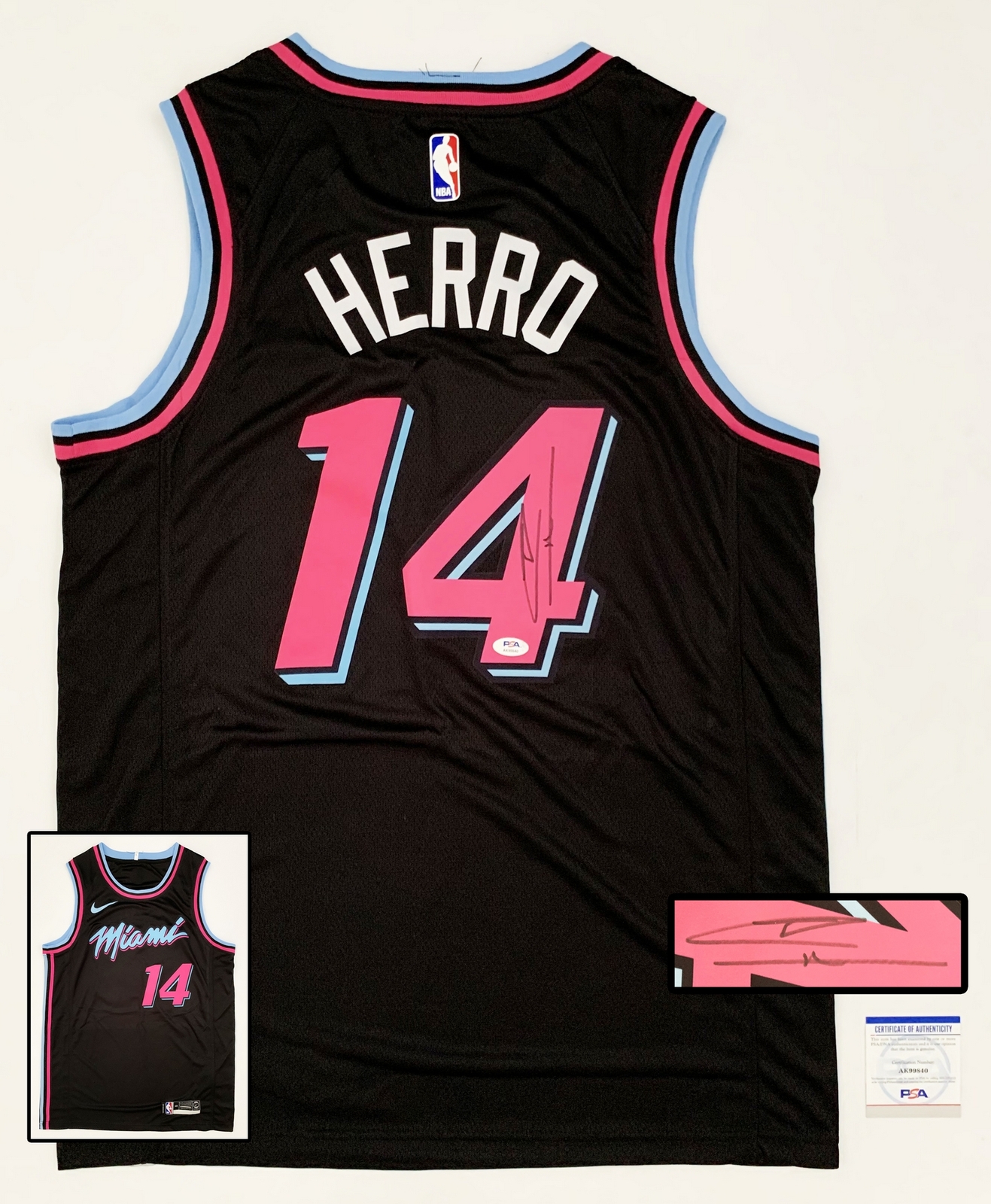 Miami Heat Tyler Herro Signed Jersey PSA/DNA COA