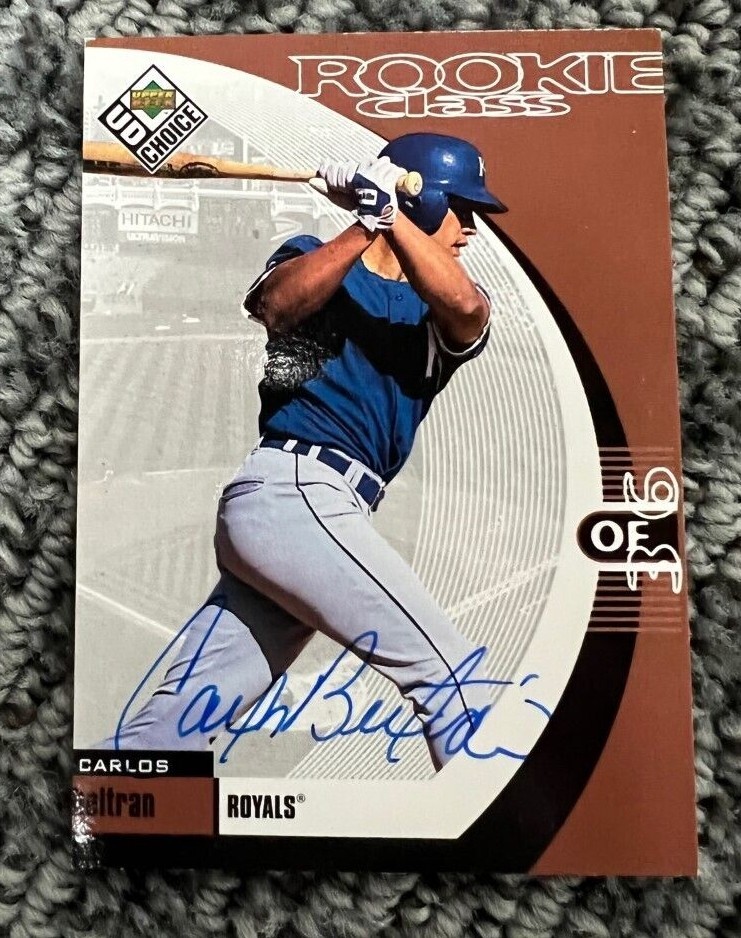 Carlos Beltran Signed Autographed 1999 Upper Deck Collectors Choice Rookie Card
