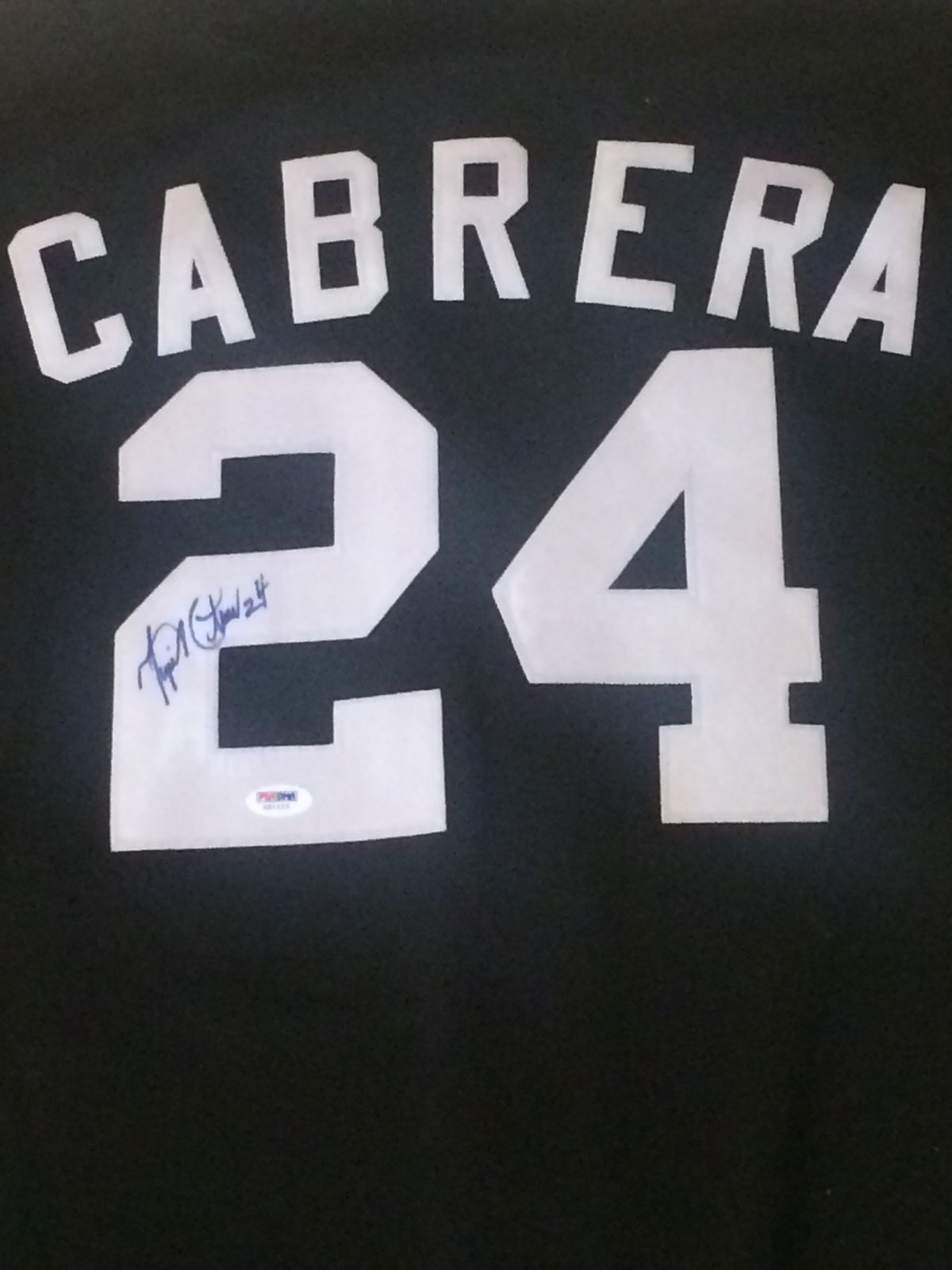 MIGUEL CABRERA HAND SIGNED MARLINS JERSEY DETROIT TIGERS PSA DNA CERT