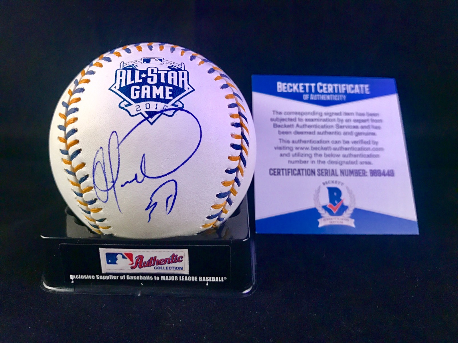 ODUBEL HERRERA SIGNED 2016 All STAR BASEBALL PHILLY PHILLIES BECKETT CERT