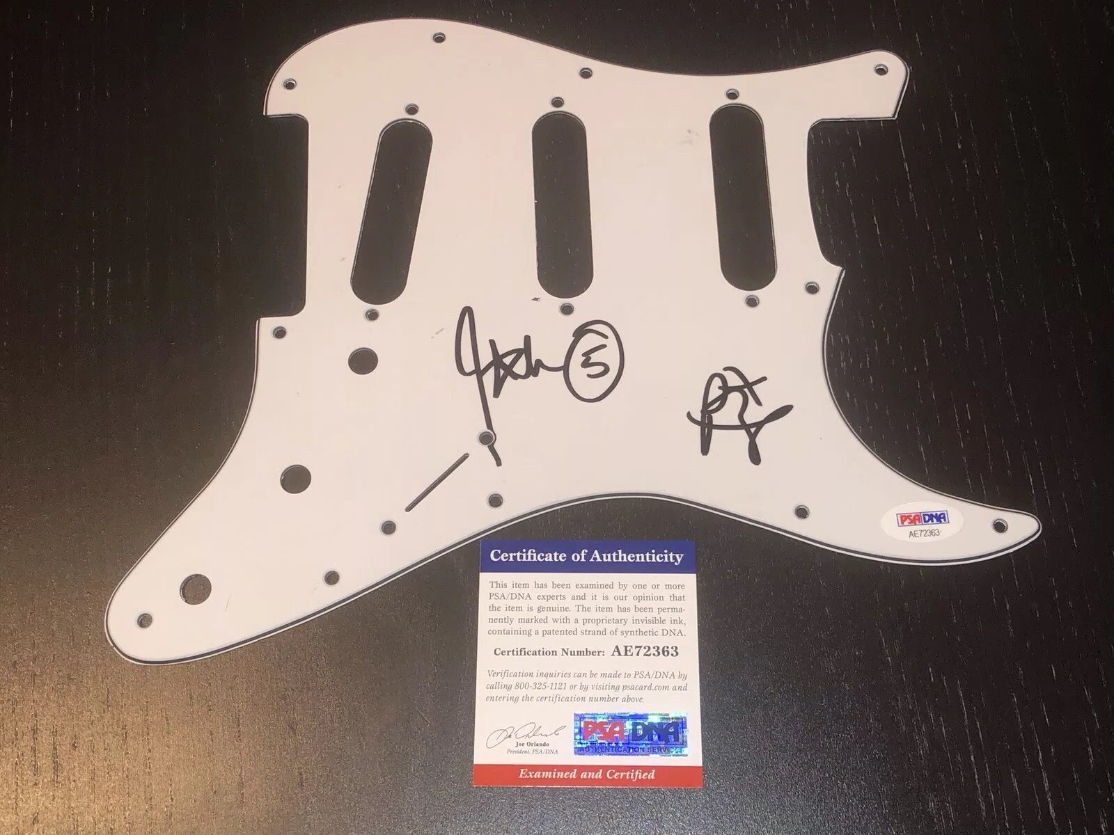 John 5 Piggy D hand Signed Electric PickGuard Rob Zombie Band PSA DNA CERT