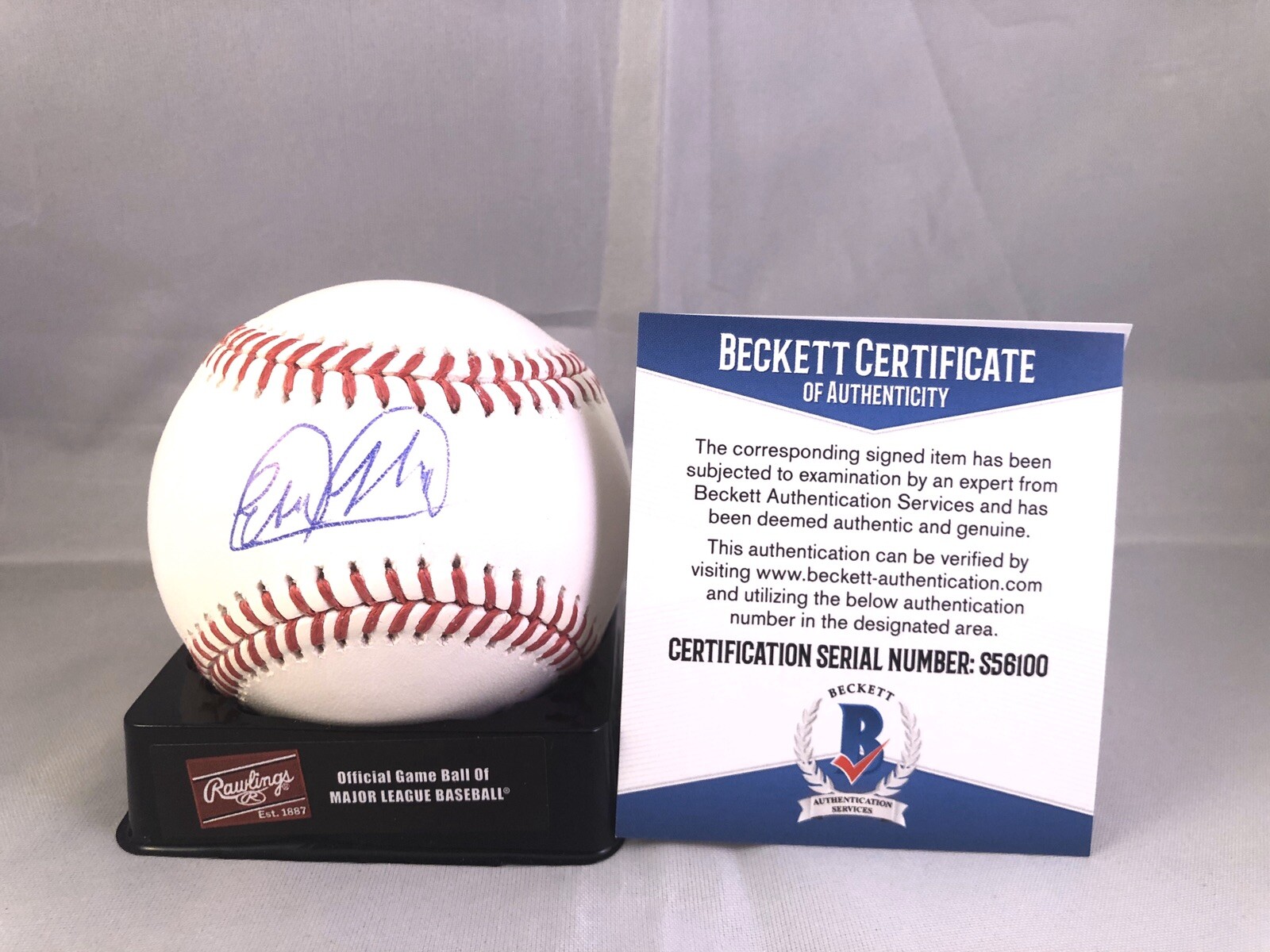 ESTEVAN FLORIAL HAND SIGNED OML BASEBALL NEW YORK YANKEES BECKETT CERT COLLECTIBLE MEMORABILIA