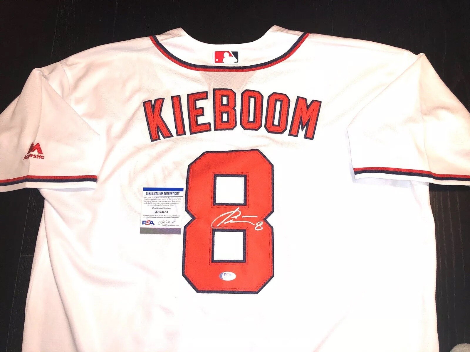 Carter Kieboom Hand Signed Washington Nationals Jersey PSA DNA CERT