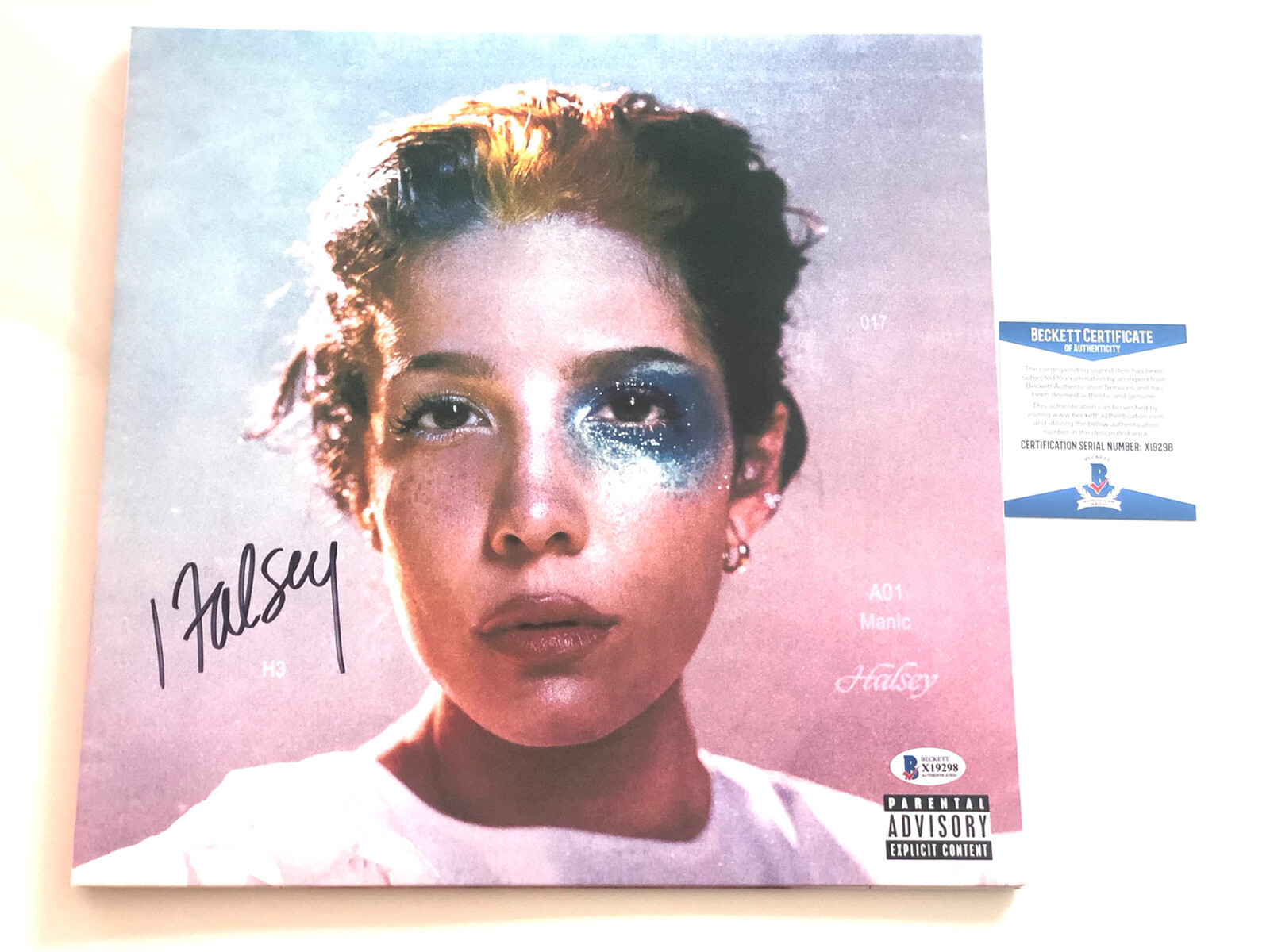 Halsey Hand Signed Vinyl Beckett COA Maniac BAS Album Singer