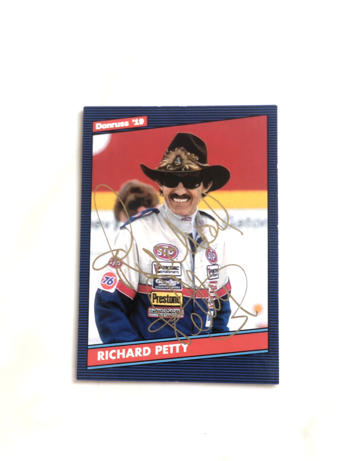 Richard Petty Hand Signed Trading Donruss Card