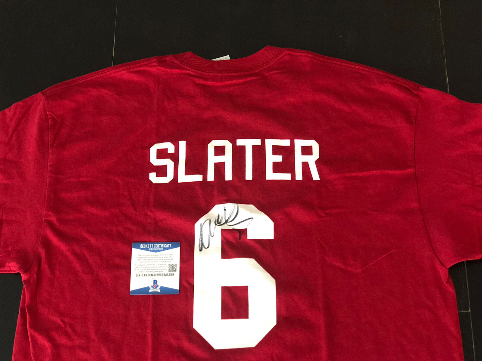 Mario Lopez Signed Bayside Tigers T-Shirt Saved By The Bell AC Slater Beckett