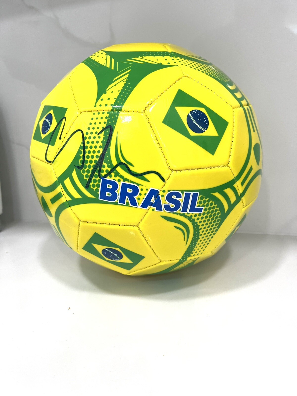 CAFU Marcos Evangelista de Morais Hand Signed BRASIL Brazil Soccer Ball