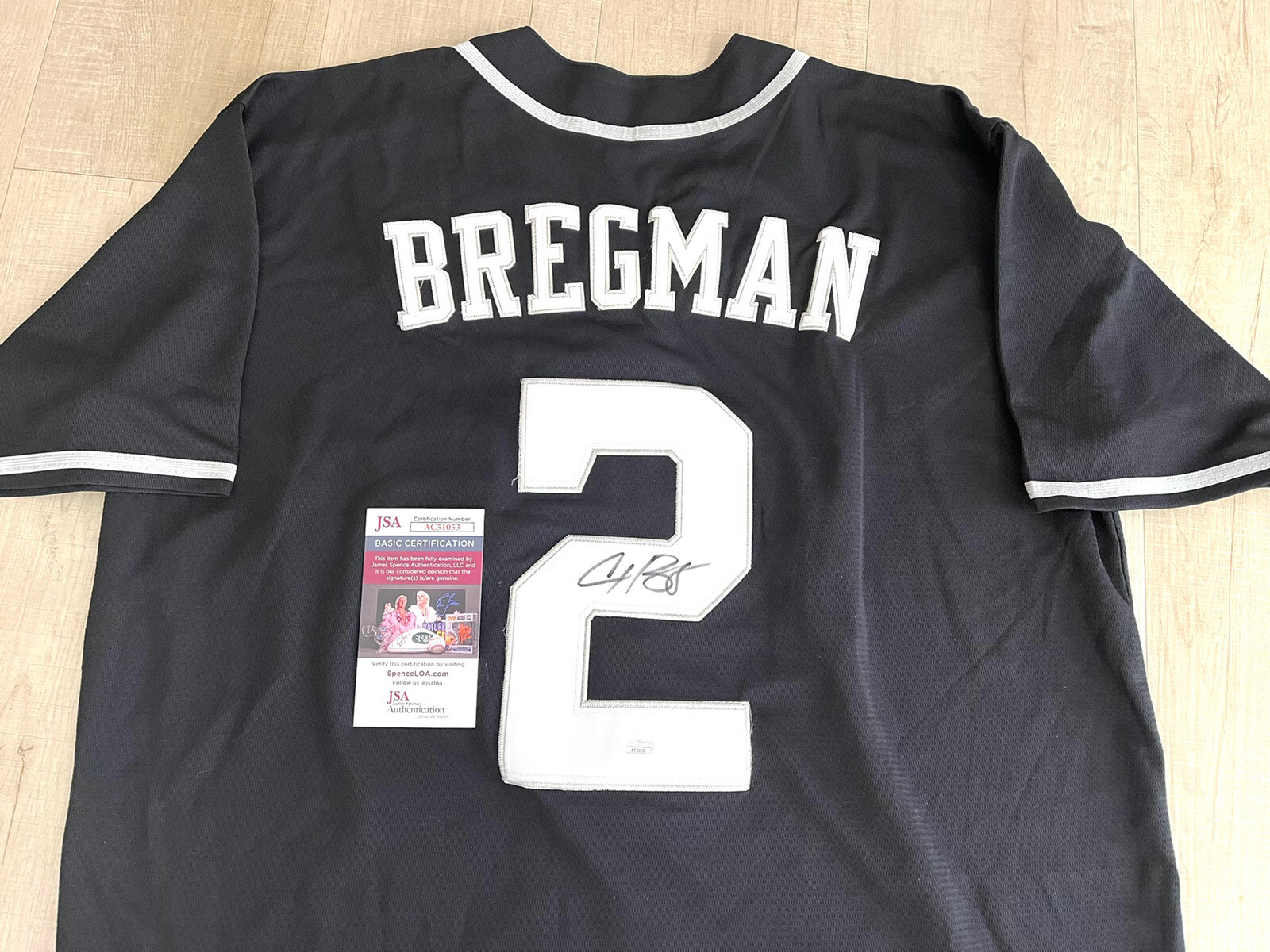 ALEX BREGMAN HAND SIGNED HOUSTON ASTROS JERSEY JSA CERT #4 COLLECTIBLE MEMORABILIA