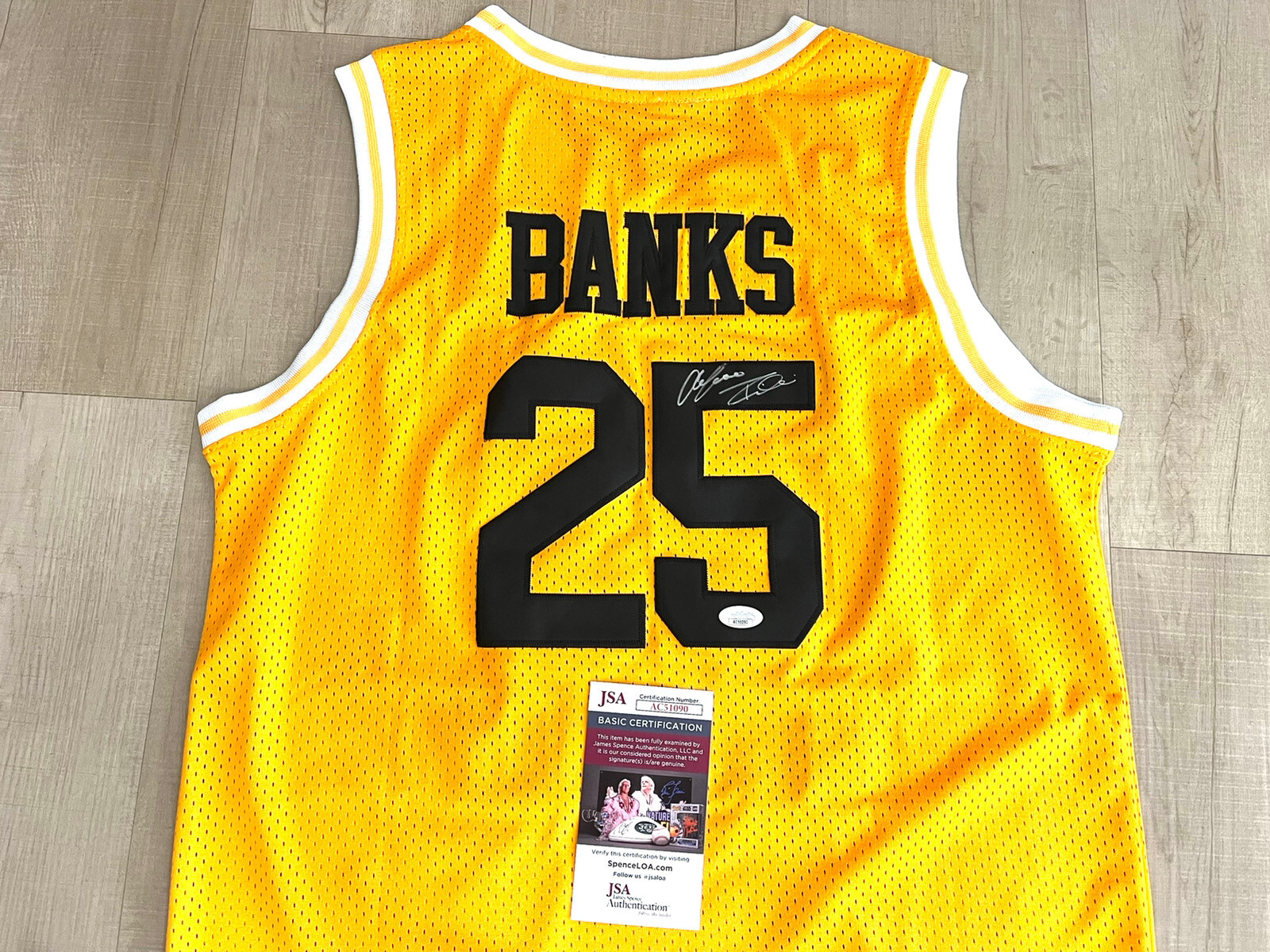 ALFONSO RIBEIRO SIGNED FRESH PRINCE OF BEL-AIR CARLTON BANKS JERSEY JSA CERT #2 COLLECTIBLE MEMORABILIA