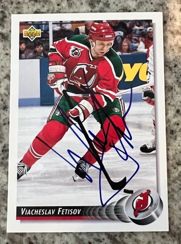 Viacheslav Fetisov SIGNED autographed 1992-1993 UPPER DECK card