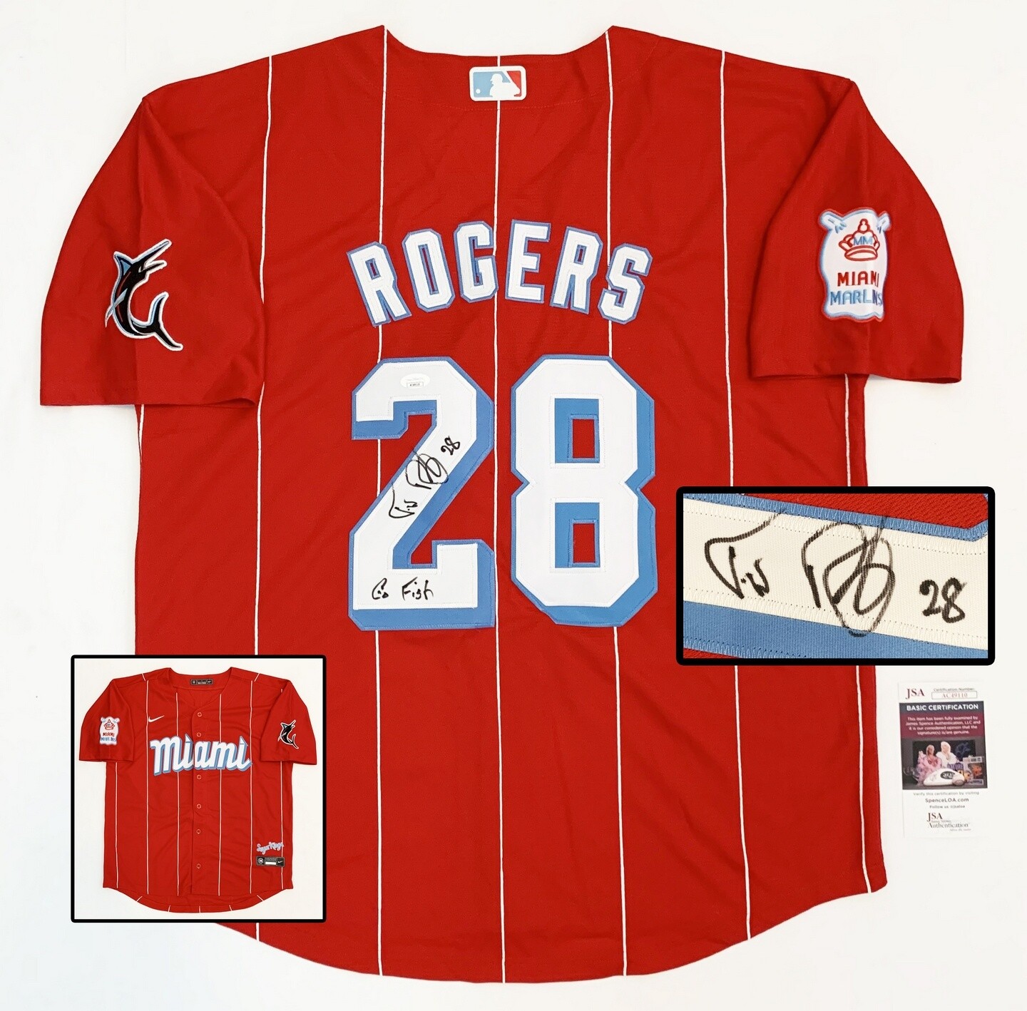 Miami Marlins Trevor Rogers Signed Jersey JSA 1 COA