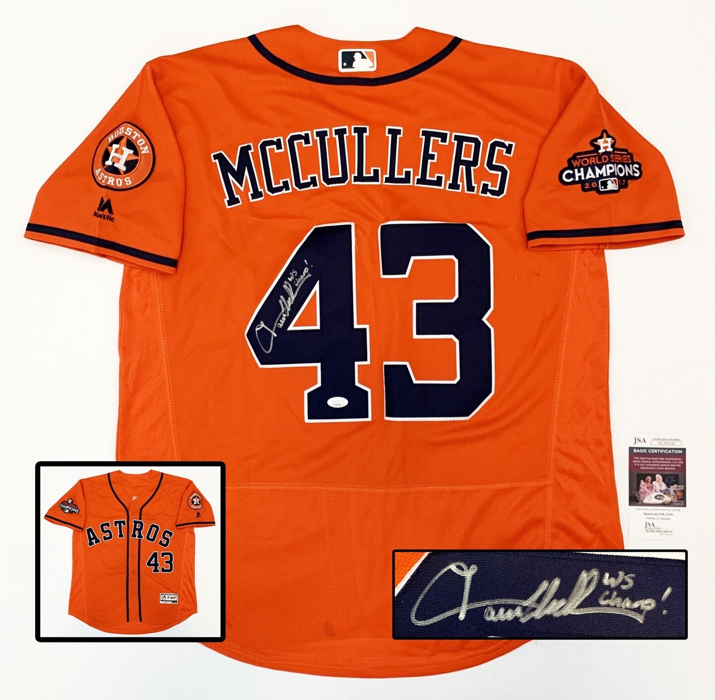 Houston Astros Lance McCullers Signed Jersey JSA 1 COA