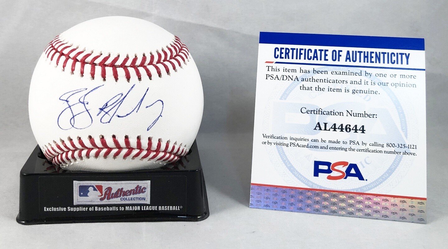 Miami Marlins JJ Bleday Signed Authentic MLB Baseball PSA/DNA COA