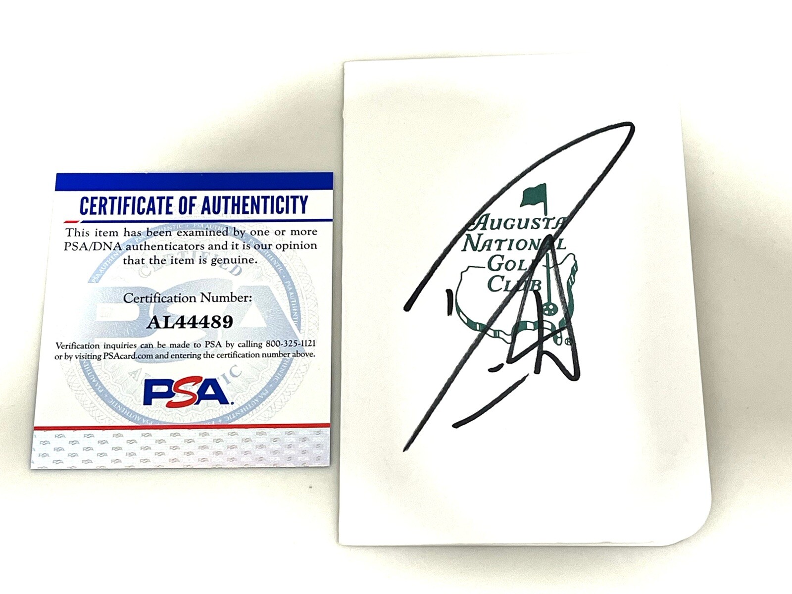 DANNY WILLETT HAND SIGNED MASTERS SCORECARD WINNER PGA PSA DNA CERT #4