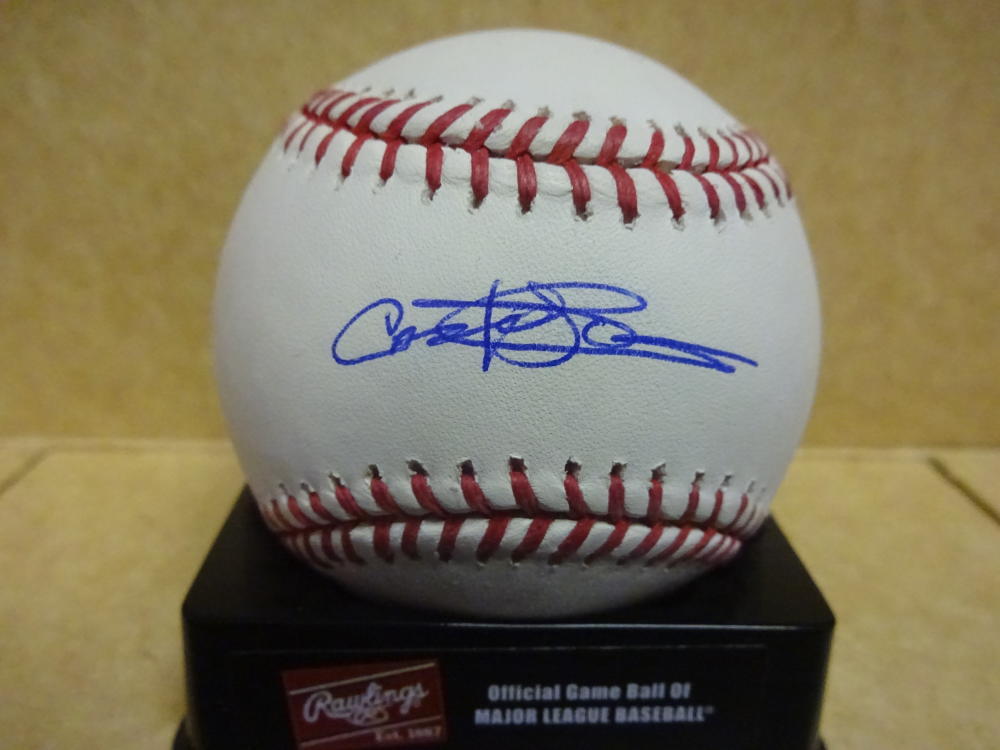 CARLOS PENA TIGERS/RANGERS/CUBS SIGNED M.L. BASEBALL W/COA