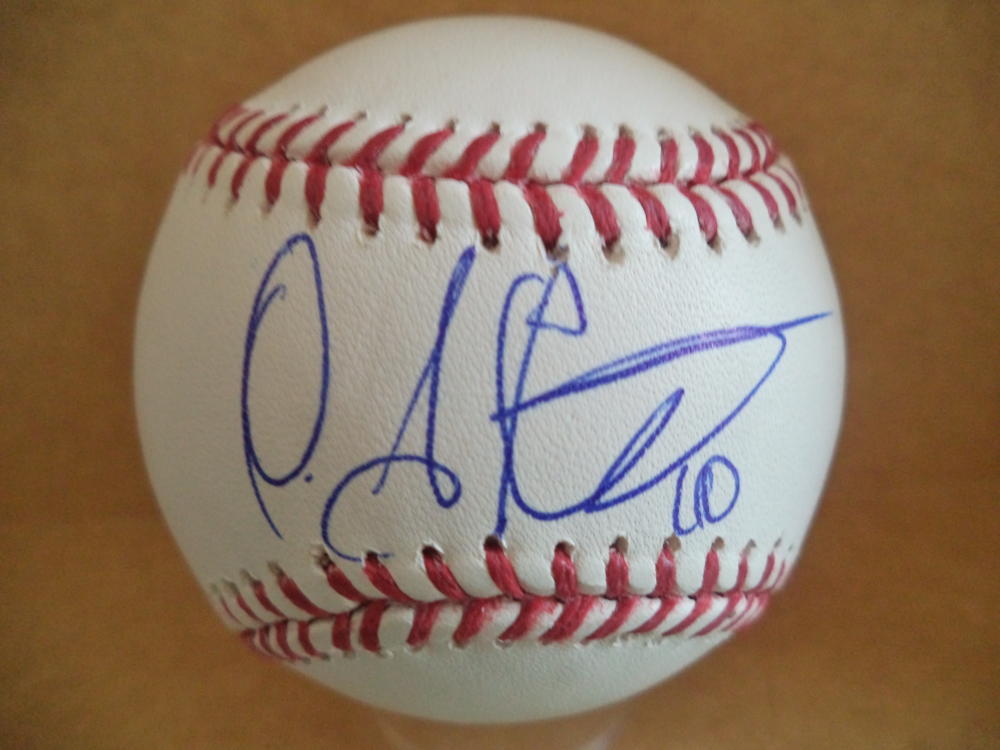 OSWALDO ABREU WASHINGTON NATIONALS SIGNED AUTOGRAPHED M.L. BASEBALL W/COA