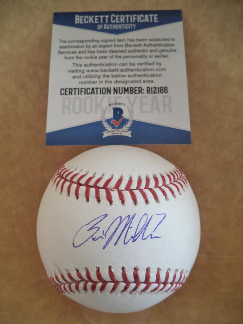 BRIAN MILLER MIAMI MARLINS SIGNED AUTO ROOKIE YEAR M.L. BASEBALL BECKETT R12166