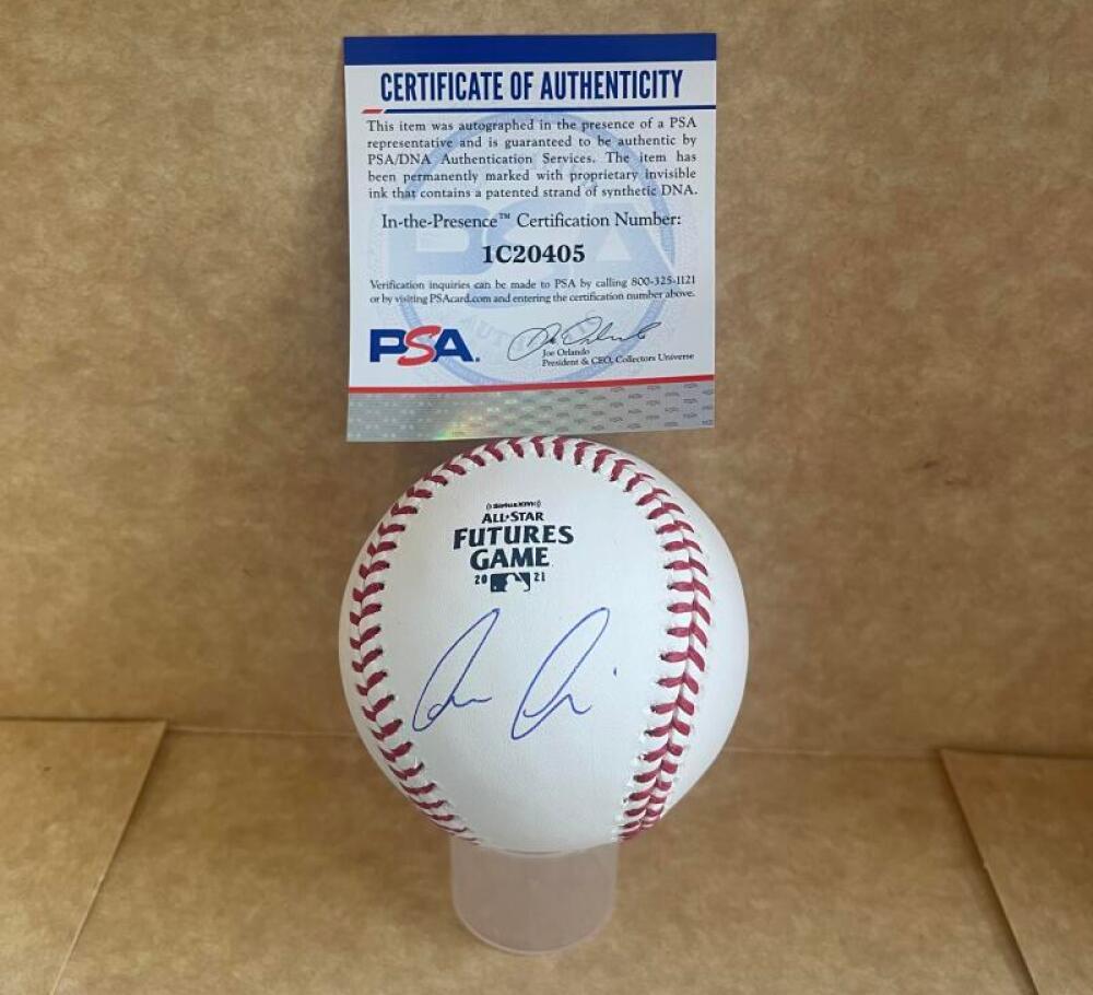 LUIS MEDINA NEW YORK YANKEES SIGNED AUTO 2021 FUTURES GAME BASEBALL PSA IC20405