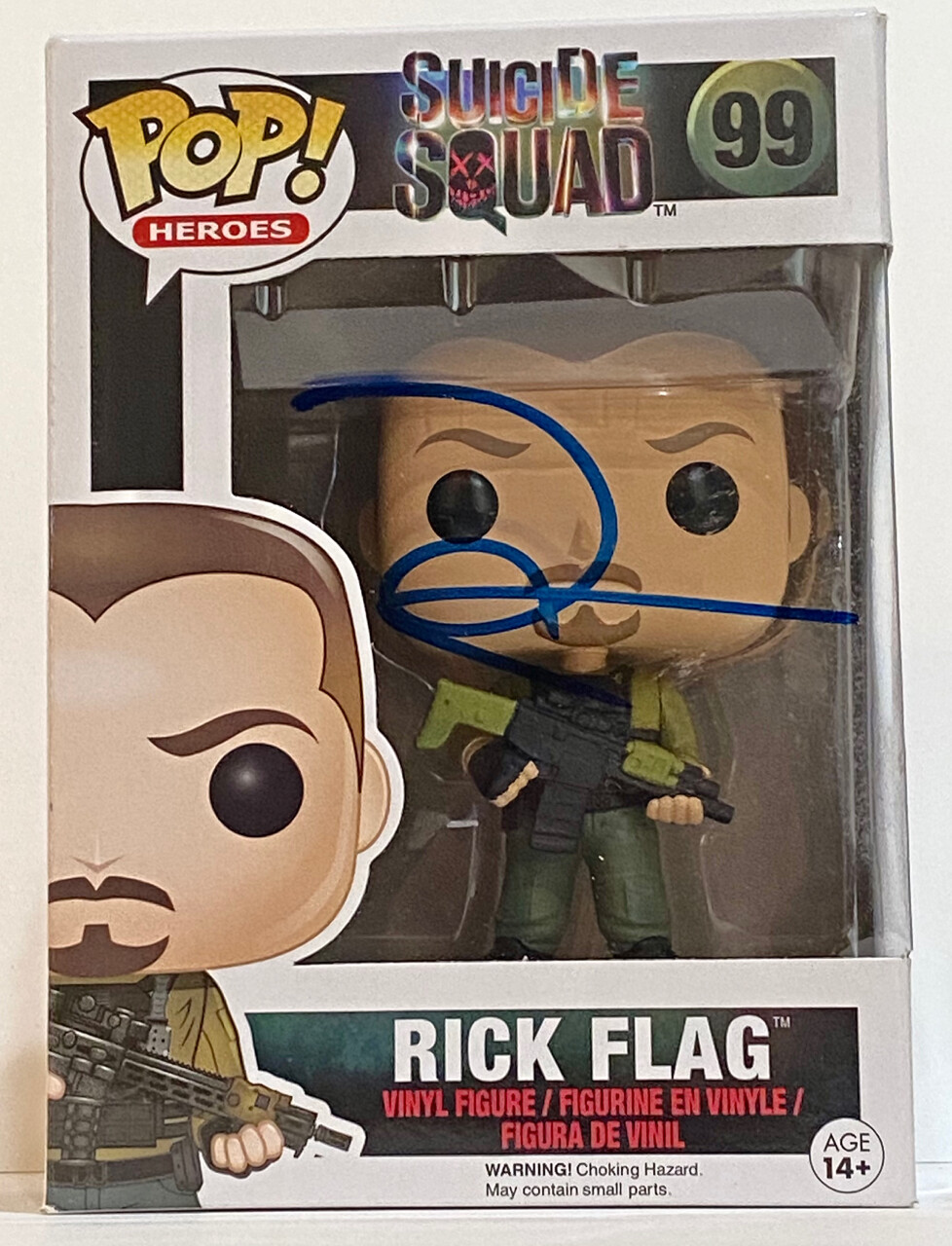 Joel Kinnaman Signed Autographed Funko Pop Rick Flag Suicide Squad Beckett COA