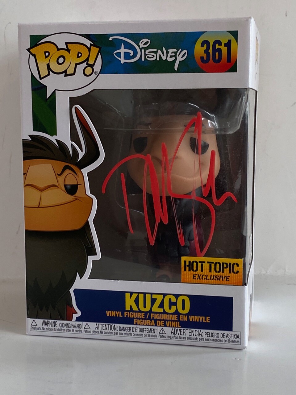 David Spade Signed Funko Pop Figure Kuzco The Emperor's New Groove Beckett COA