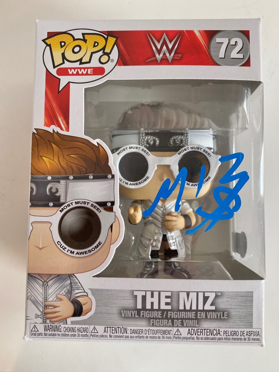 The Miz Signed Autographed Funko Pop Figure 72 Wrestling WWE Beckett BAS COA