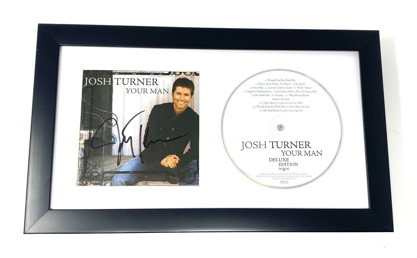 Josh Turner Signed Autographed Your Man Framed CD Booklet Display COA