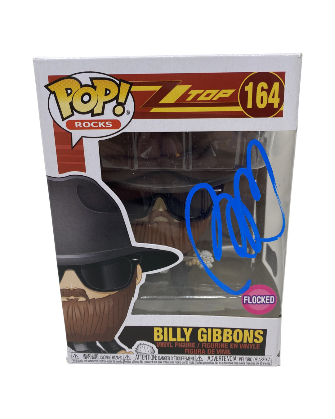 BILLY GIBBONS SIGNED AUTOGRAPHED FUNKO POP FIGURE ZZ TOP BECKETT BAS COA COLLECTIBLE MEMORABILIA