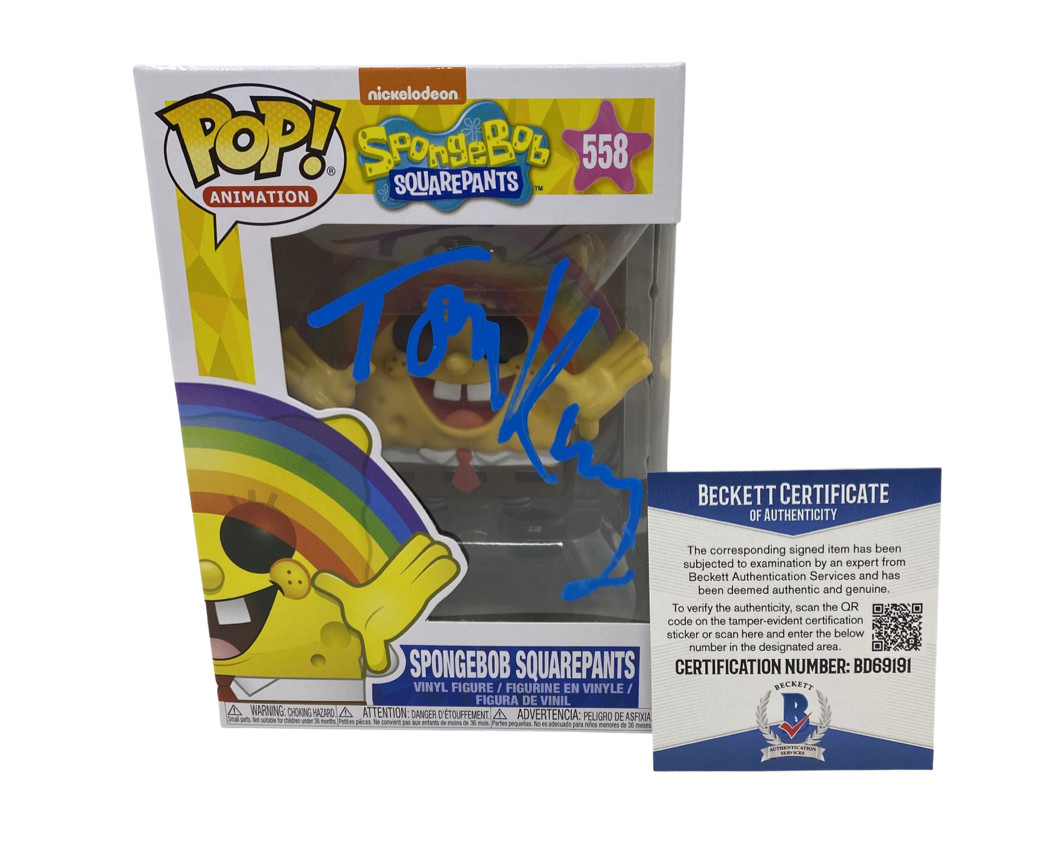 TOM KENNY SIGNED AUTOGRAPH SPONGEBOB SQUAREPANTS FUNKO POP FIGURE BECKETT COA COLLECTIBLE MEMORABILIA